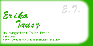 erika tausz business card